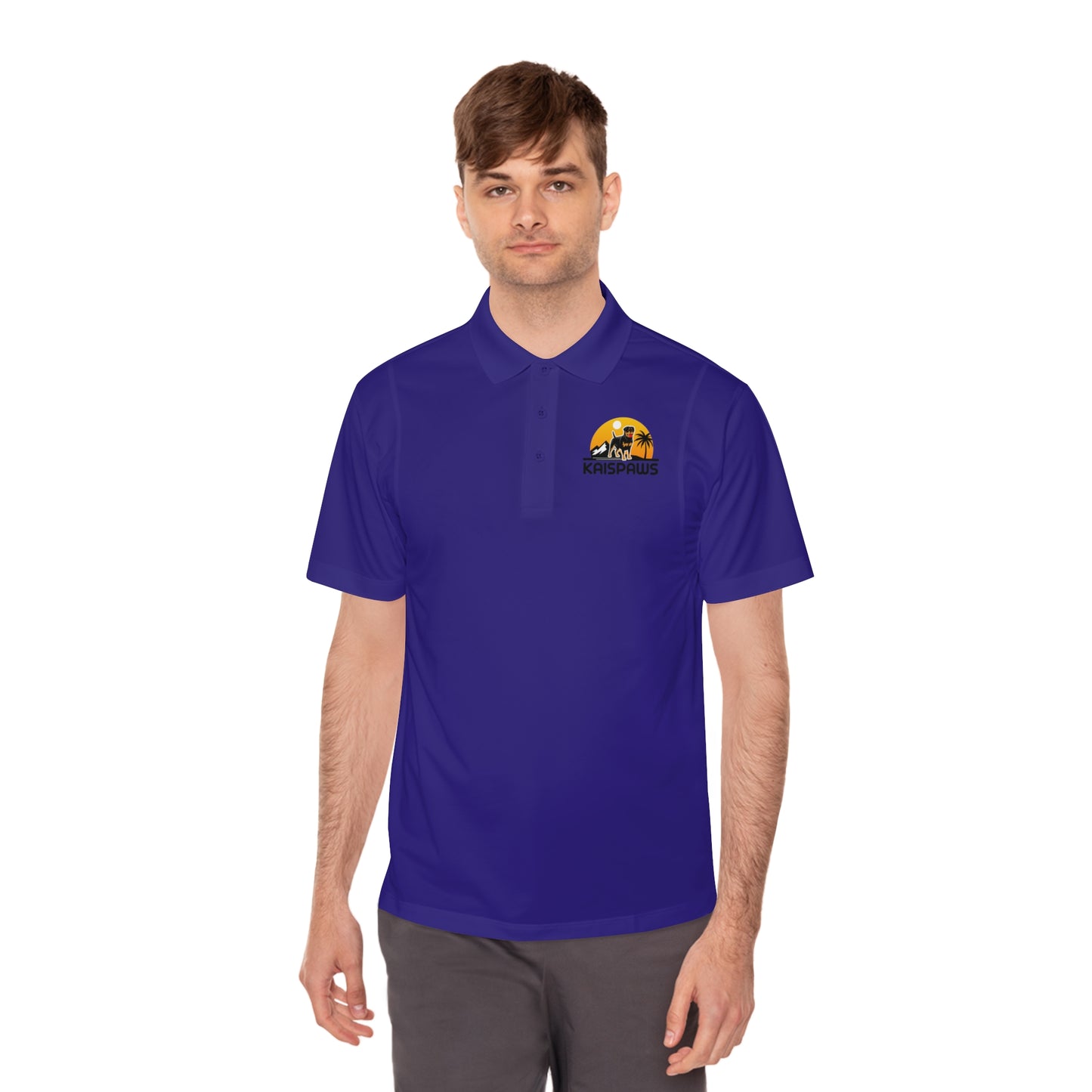 Men's Sport Polo Shirt - 'KaisPaws' Casual Activewear for Dog Lovers