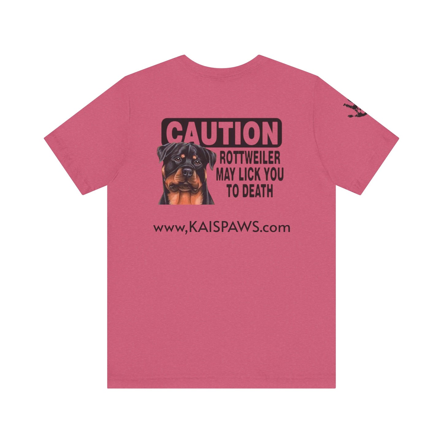 Caution Rottweiler Graphic Tee - Funny Pet Lovers Shirt, Gift for Dog Owners, Unisex Tee, Animal Lover Apparel, Birthday Present