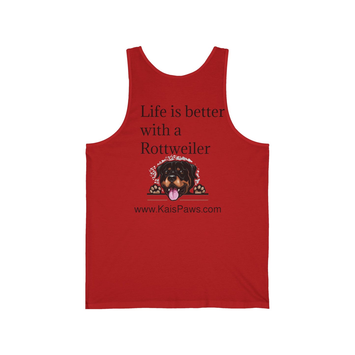 Men's 'Life is better with a Rottweiler' & KaisPaws Tank Top
