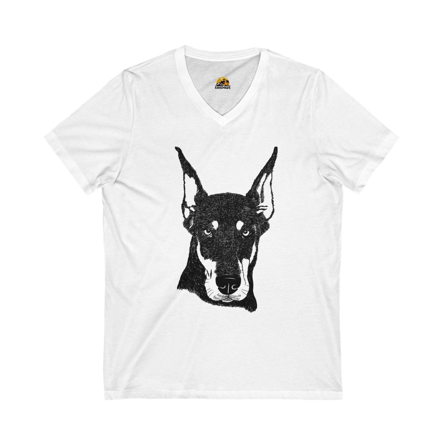 Doberman Lover's V-Neck Tee, Pet Owner Gift, Funny Dog Shirt, Men's Animal Tee, Casual Wear, Pet Lover Apparel