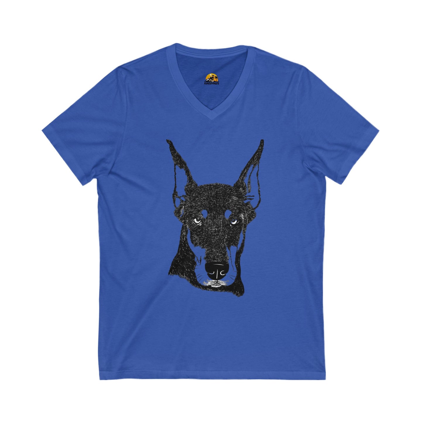 Doberman Lover's V-Neck Tee, Pet Owner Gift, Funny Dog Shirt, Men's Animal Tee, Casual Wear, Pet Lover Apparel