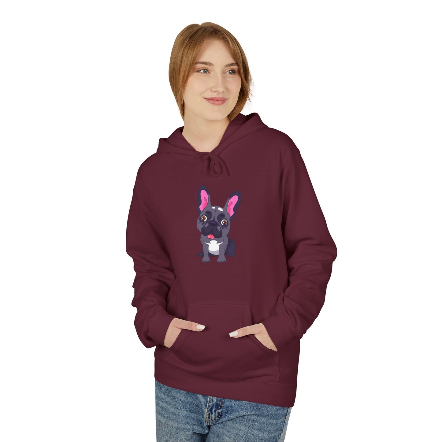 French Bulldog Graphic Hoodie - Women's Midweight Soft style