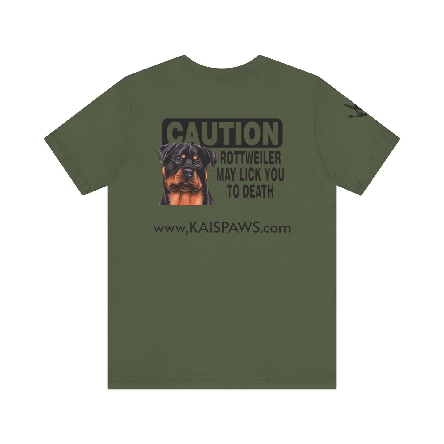 Caution Rottweiler Graphic Tee - Funny Pet Lovers Shirt, Gift for Dog Owners, Unisex Tee, Animal Lover Apparel, Birthday Present