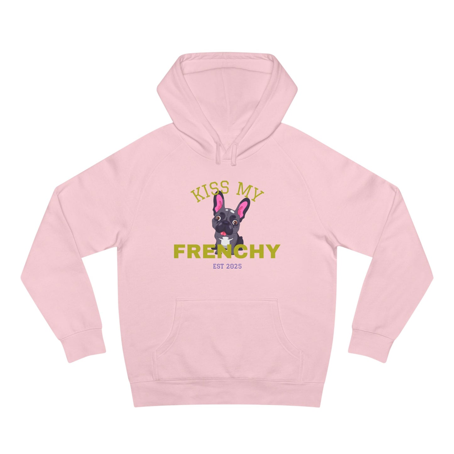 Kiss My Frenchy Hoodie |Women's Pet Lover Sweatshirt | Cute Gift for French Bulldog Owners, Apparel, Cozy Hoodie