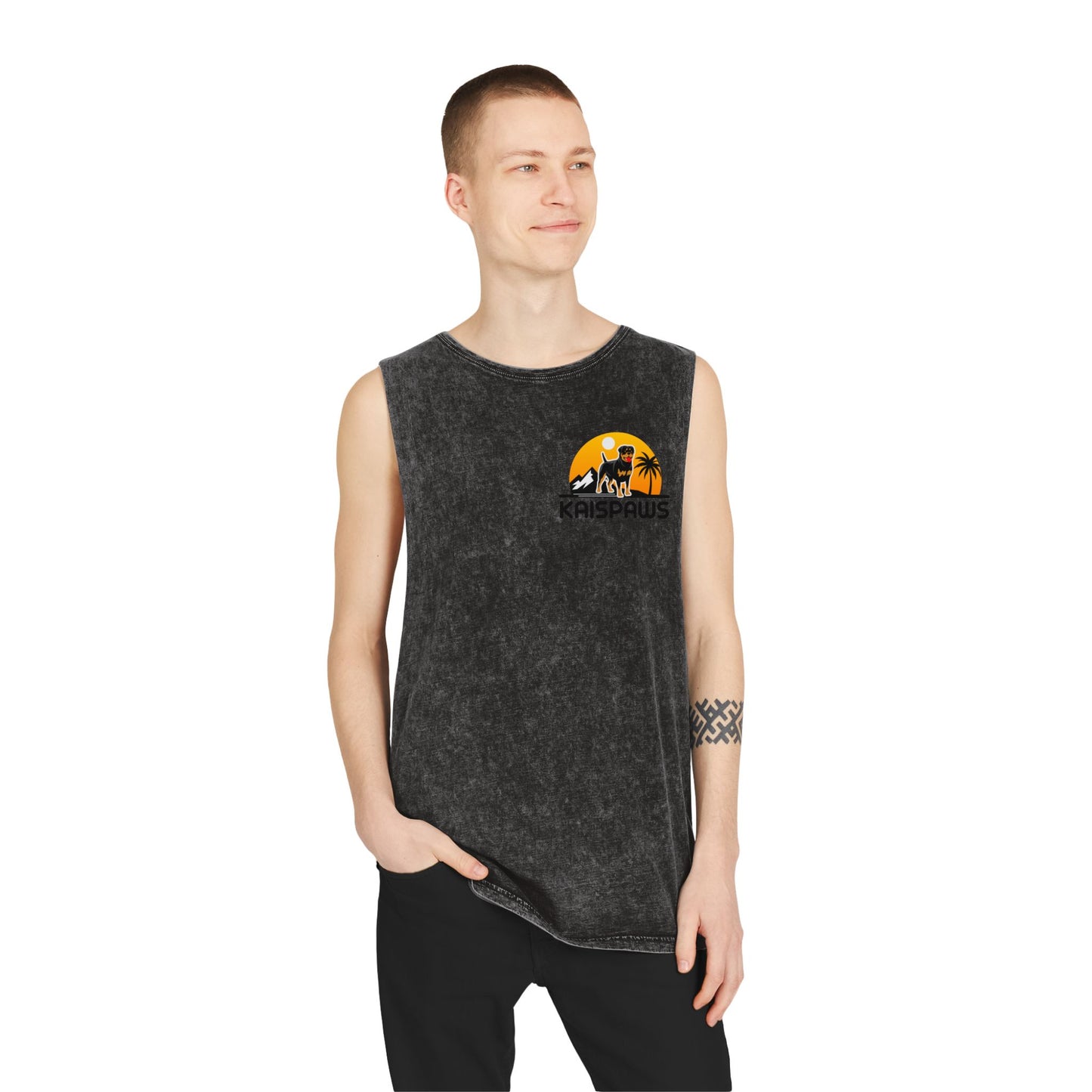 Men's & Ladies Stonewash Tank Top – 'KAISPAWS & RV' logo