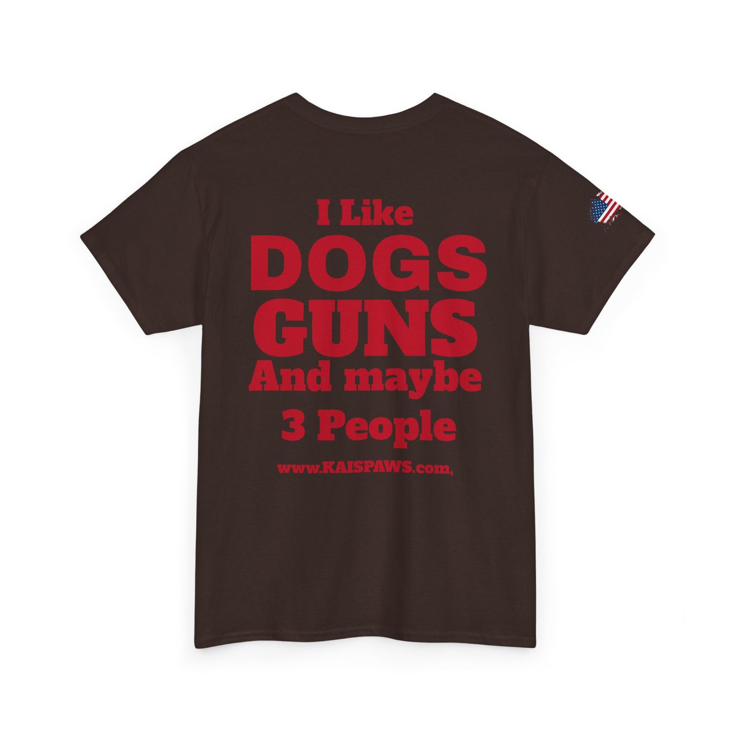Men's Heavy Cotton Tee with Fun Dog & Gun Quote, Casual Daily Wear, Gift for Dog Lovers, Funny Tee, Comfortable Cotton Shirt