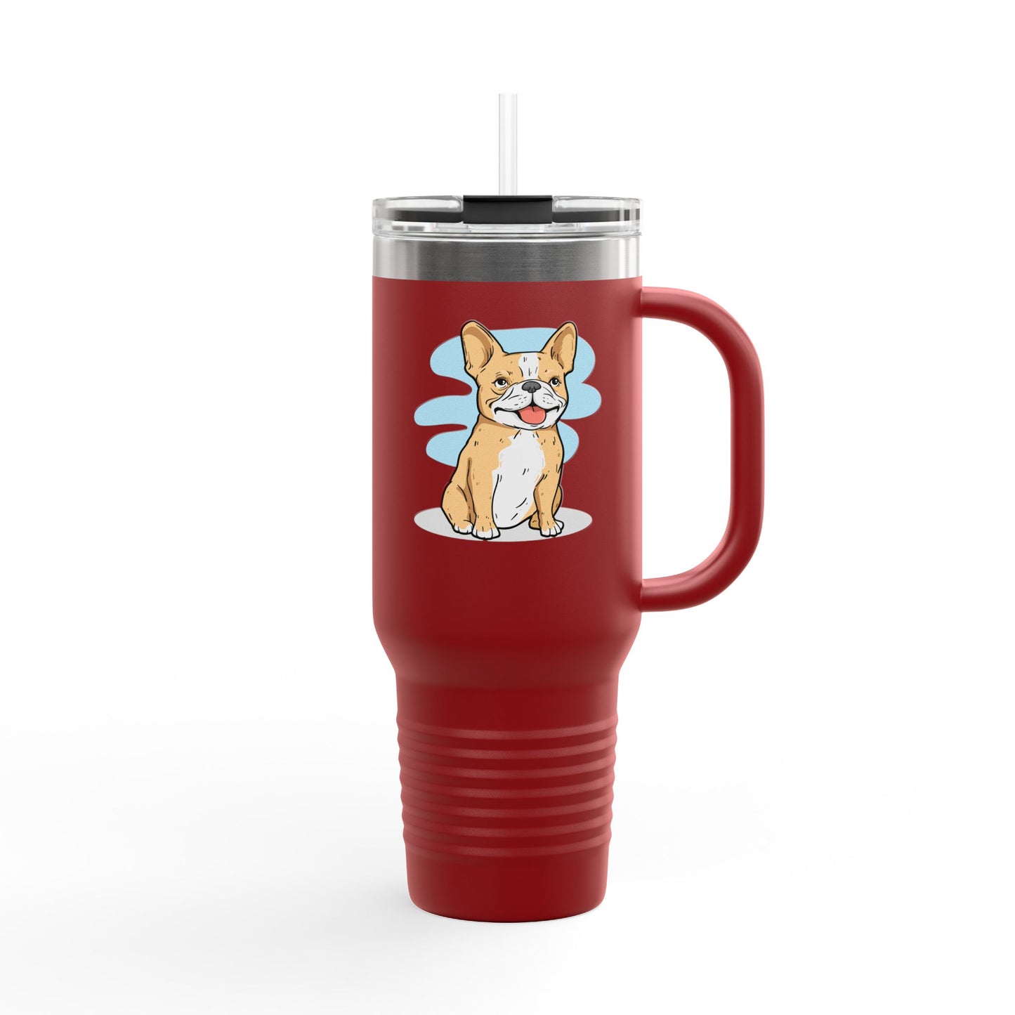 Cute French Bulldog Insulated Travel Mug - 40oz Pet Lover Drinkware