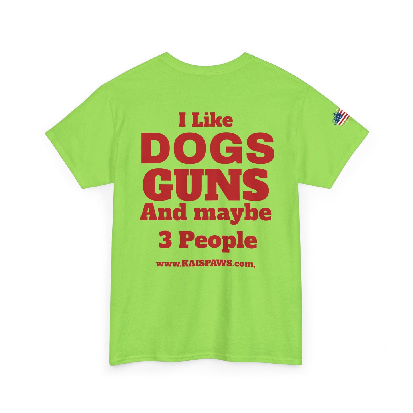 Men's Heavy Cotton Tee with Fun Dog & Gun Quote, Casual Daily Wear, Gift for Dog Lovers, Funny Tee, Comfortable Cotton Shirt