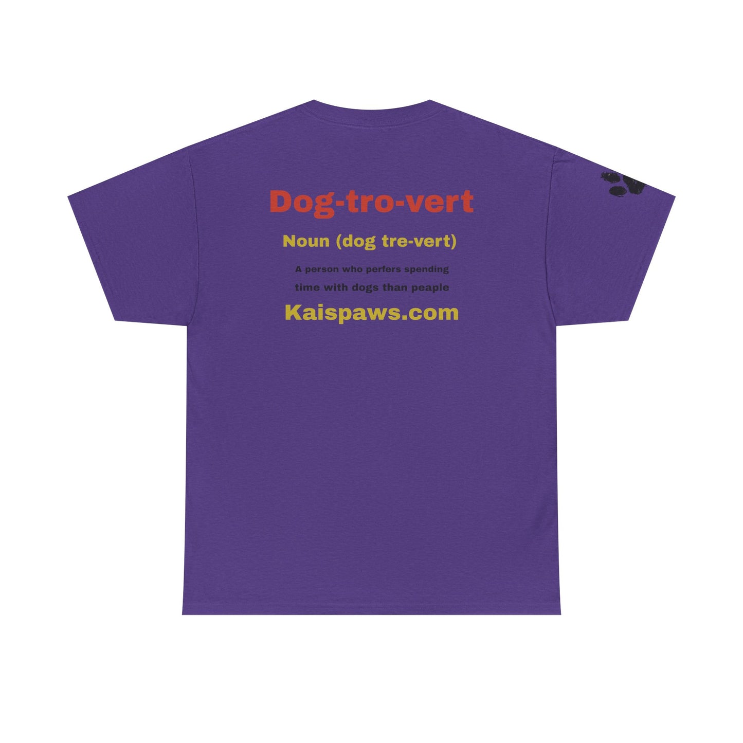 Dog Lover women's Heavy Cotton Tee - "Dog-tro-vert" Design