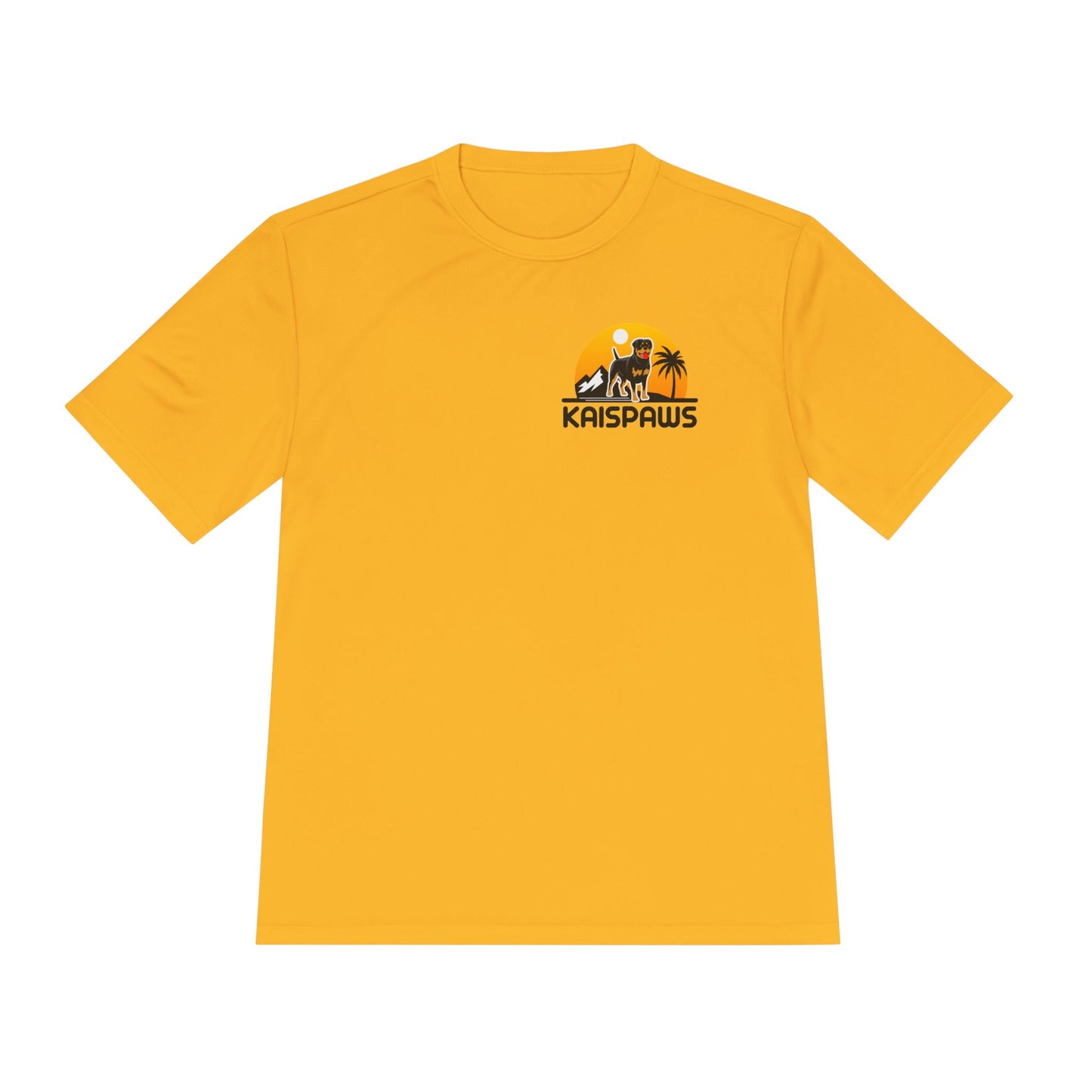 Caution Rottweiler May Lick You to Death Unisex Moisture Wicking Tee
