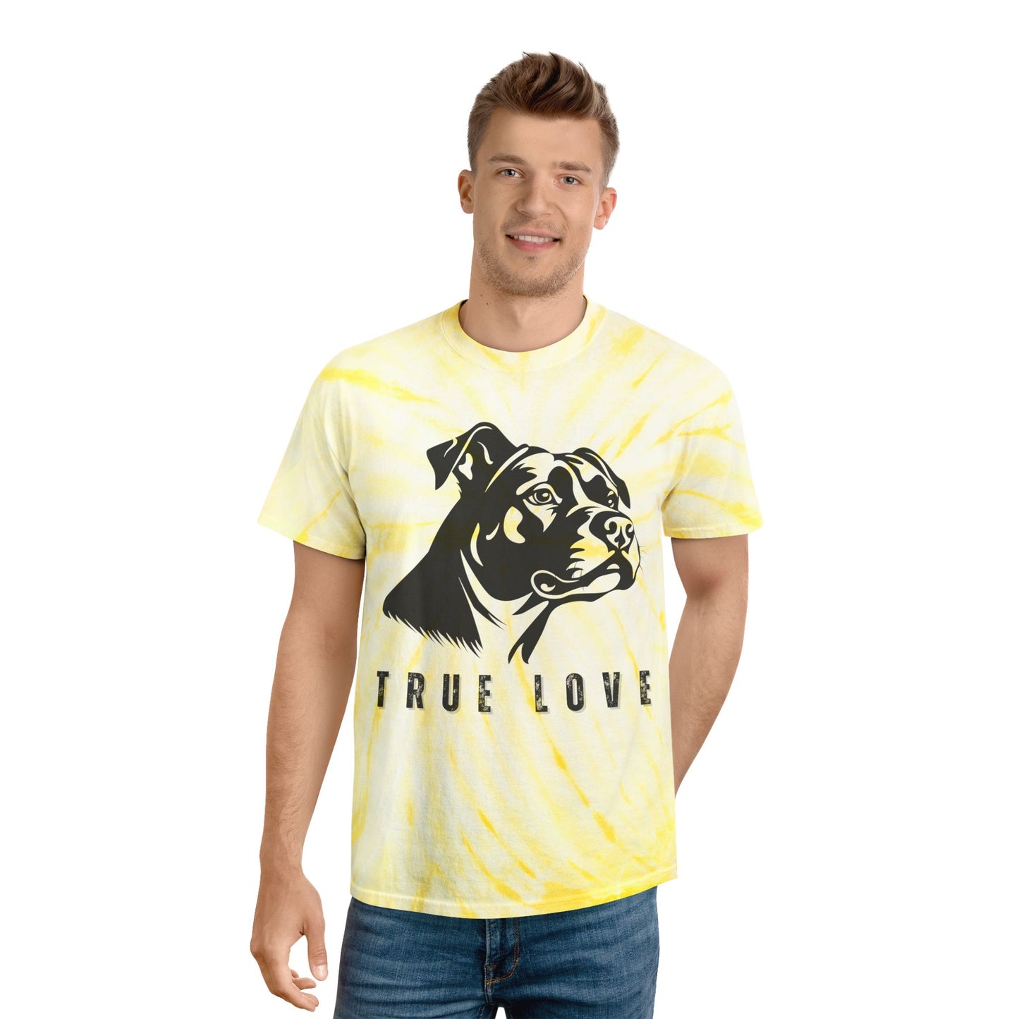 True Love Men's Tie-Dye Tee - Yellow Dog Lover Shirt
