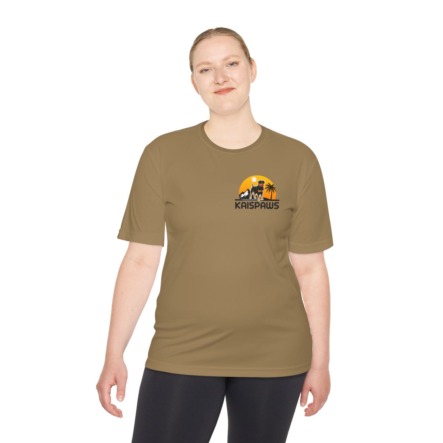Caution Rottweiler May Lick You to Death Unisex Moisture Wicking Tee