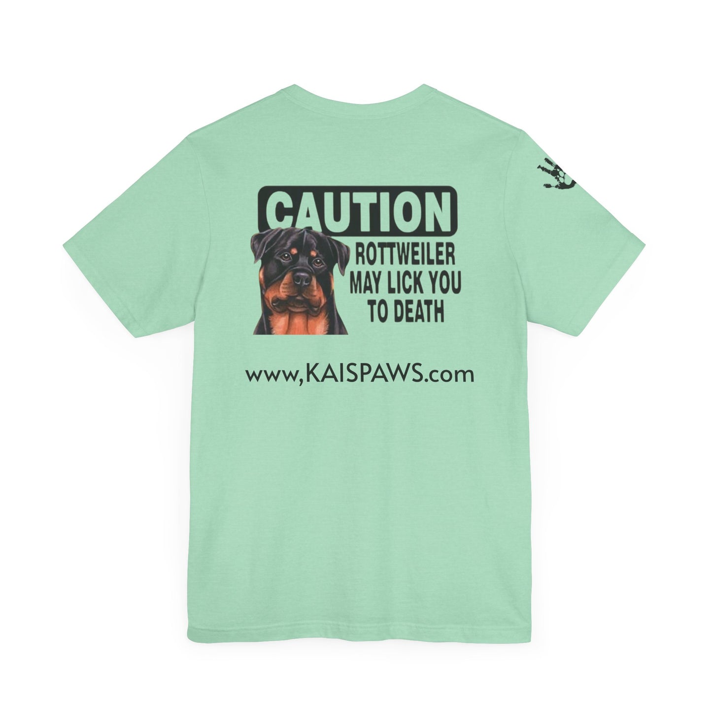 Caution Rottweiler Graphic Tee - Funny Pet Lovers Shirt, Gift for Dog Owners, Unisex Tee, Animal Lover Apparel, Birthday Present