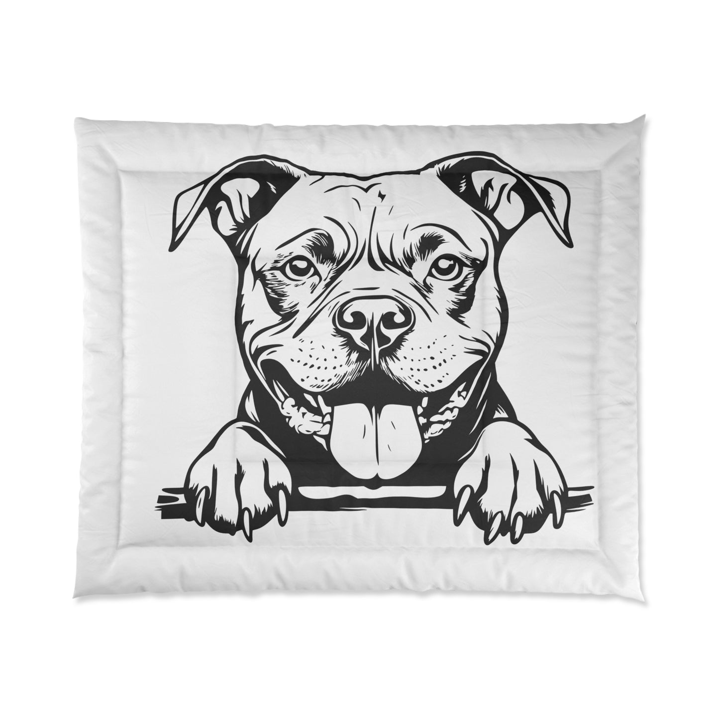 Pit Bull Lover Comforter - Playful Pitbull Design for Pet Enthusiasts