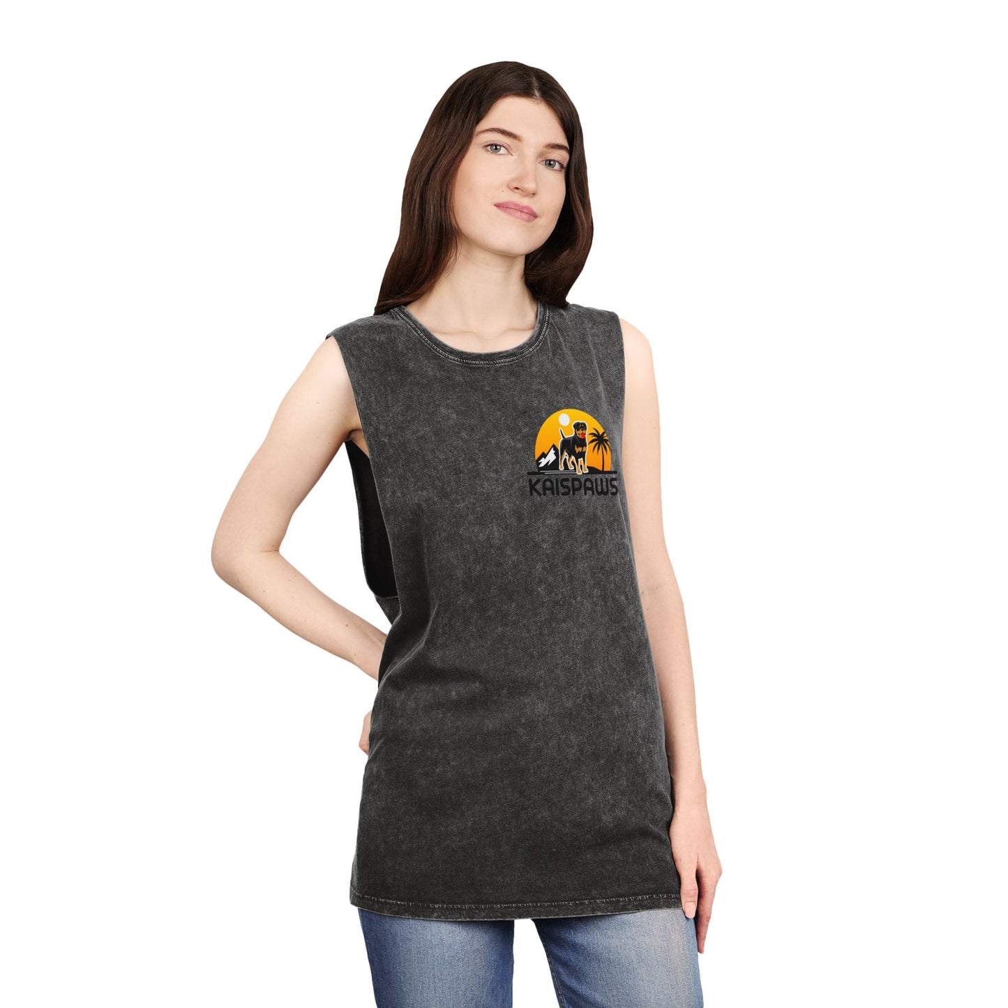 Men's & Ladies Stonewash Tank Top – 'KAISPAWS & RV' logo