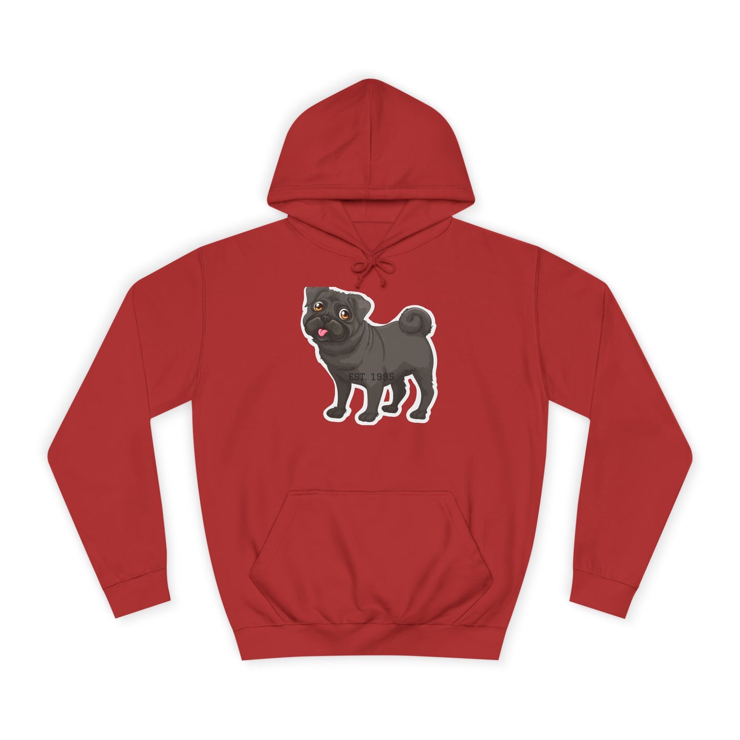 Adorable Pug Unisex College Hoodie - Cozy and Fun Dog Lover Apparel