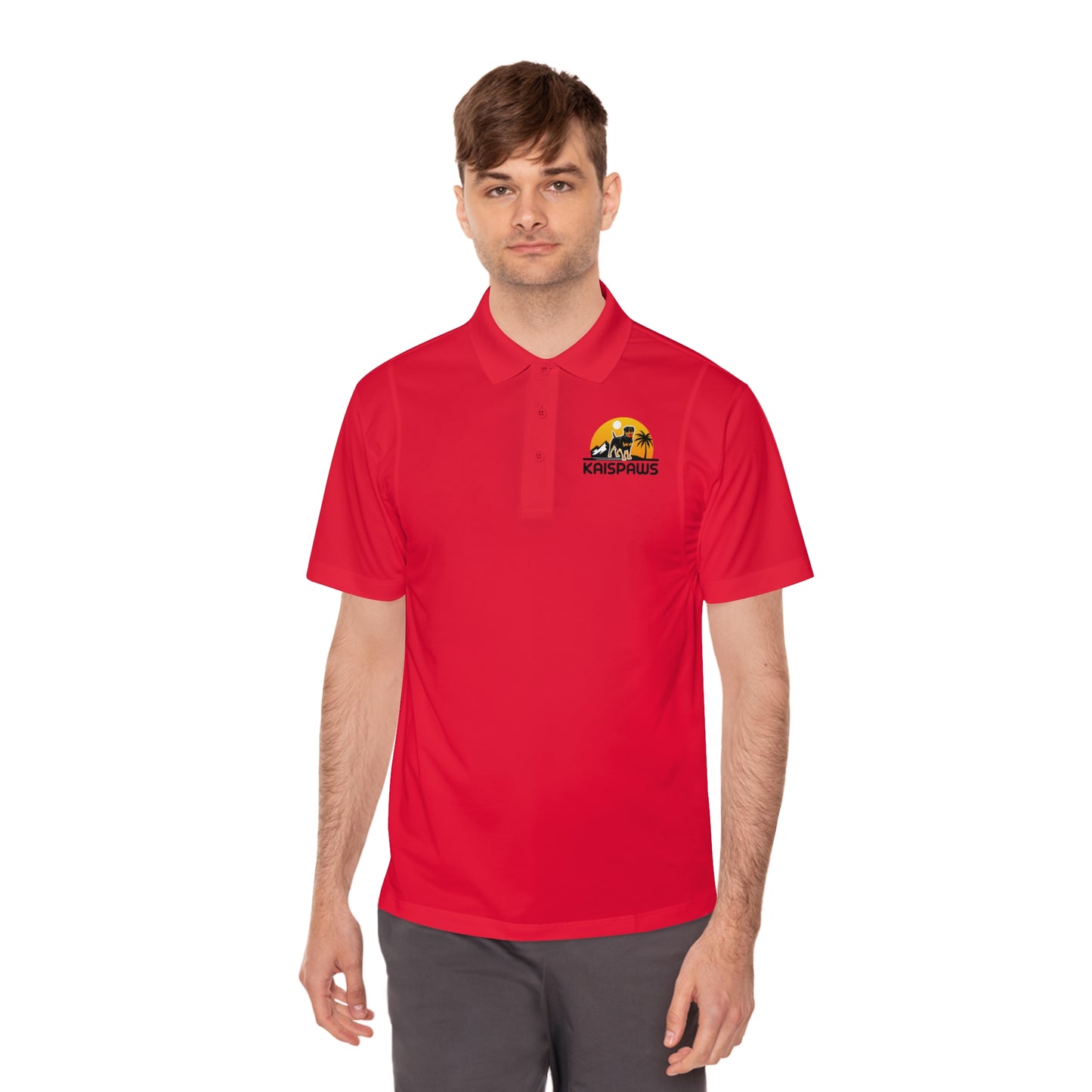 Men's Sport Polo Shirt - 'KaisPaws' Casual Activewear for Dog Lovers