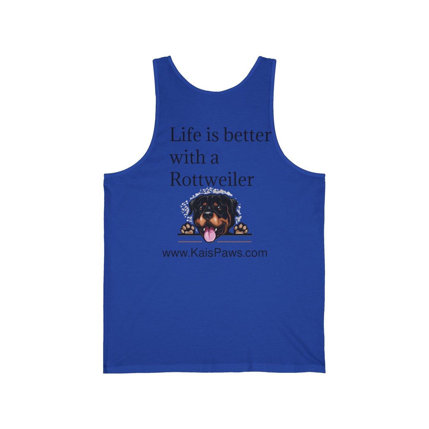 Men's 'Life is better with a Rottweiler' & KaisPaws Tank Top