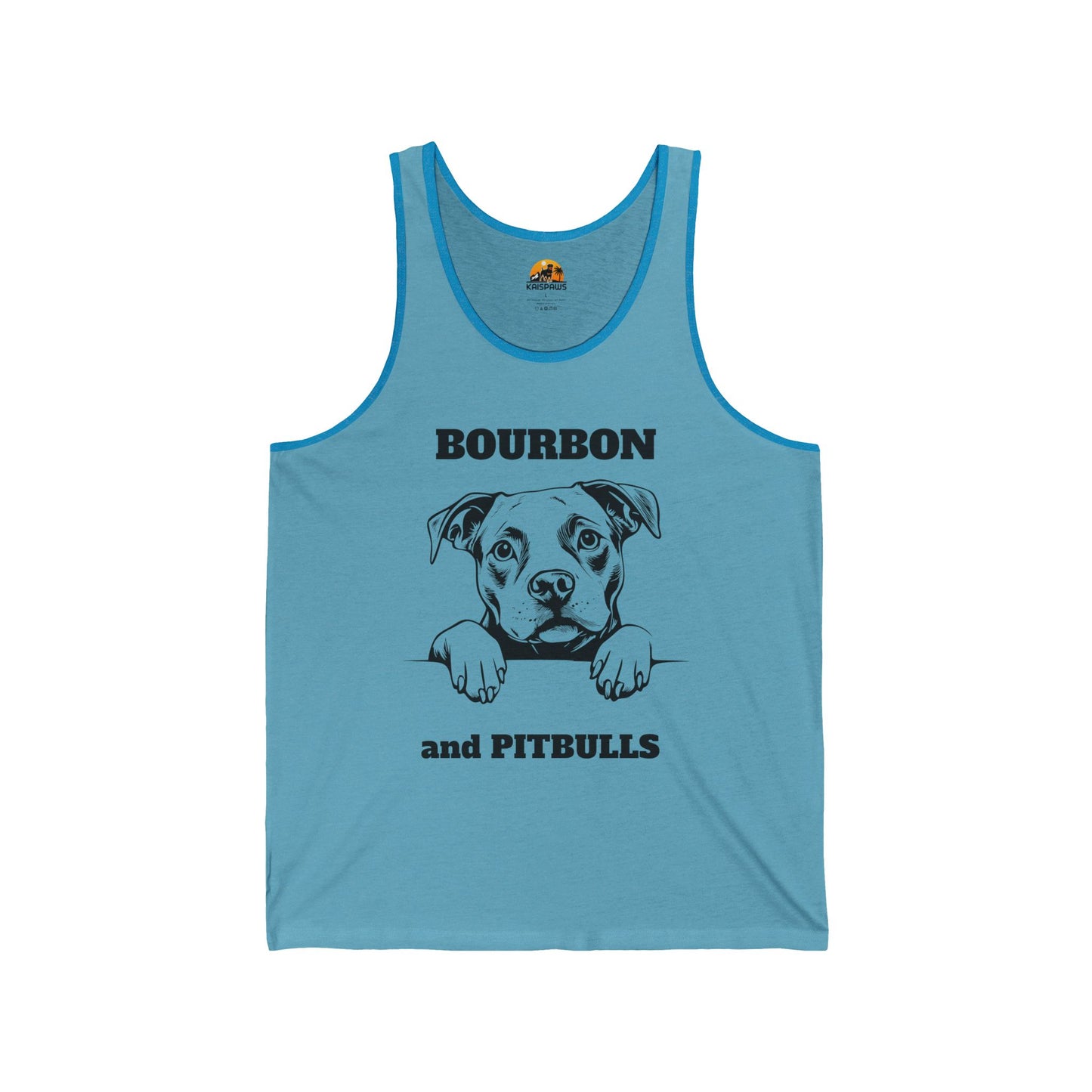 Bourbon and Pitbull's Men's Jersey Tank - Perfect for Dog Lovers and Bourbon Enthusiasts
