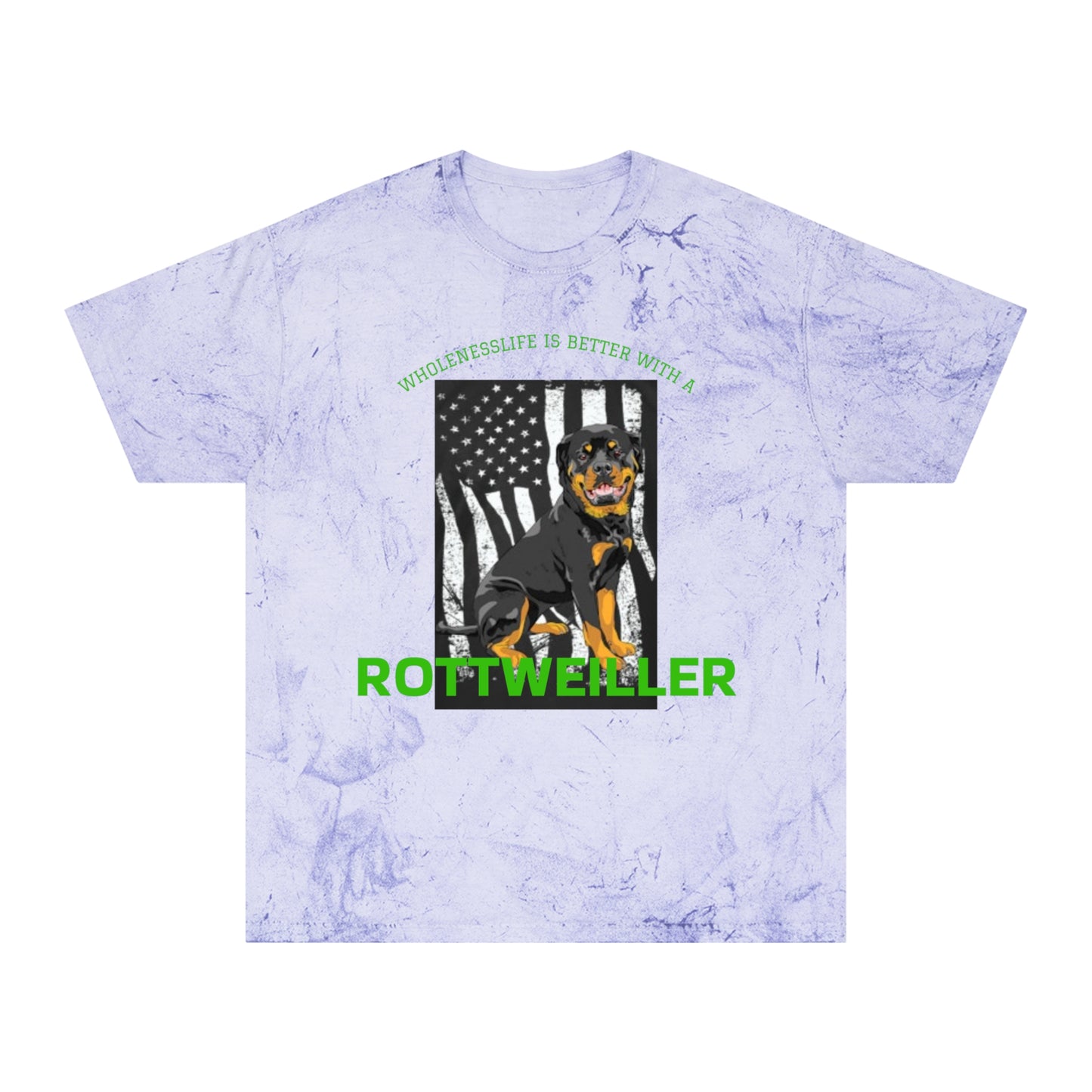 Women's Rottweiler Color Blast T-Shirt - Pet Lover Gift, Dog Dad Shirt, Animal Rescue Support, Unisex Graphic Tee, Pet Adoption Awareness