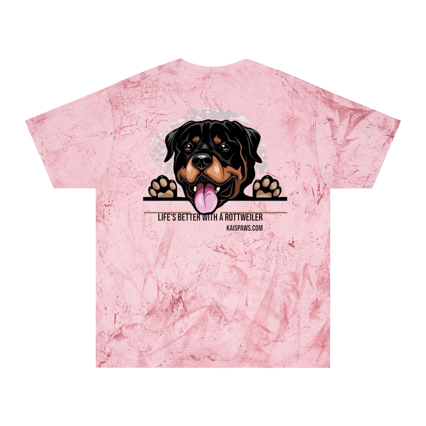'Life's better with a Rottweiler' Ladies or Mens Color Blast T-Shirt