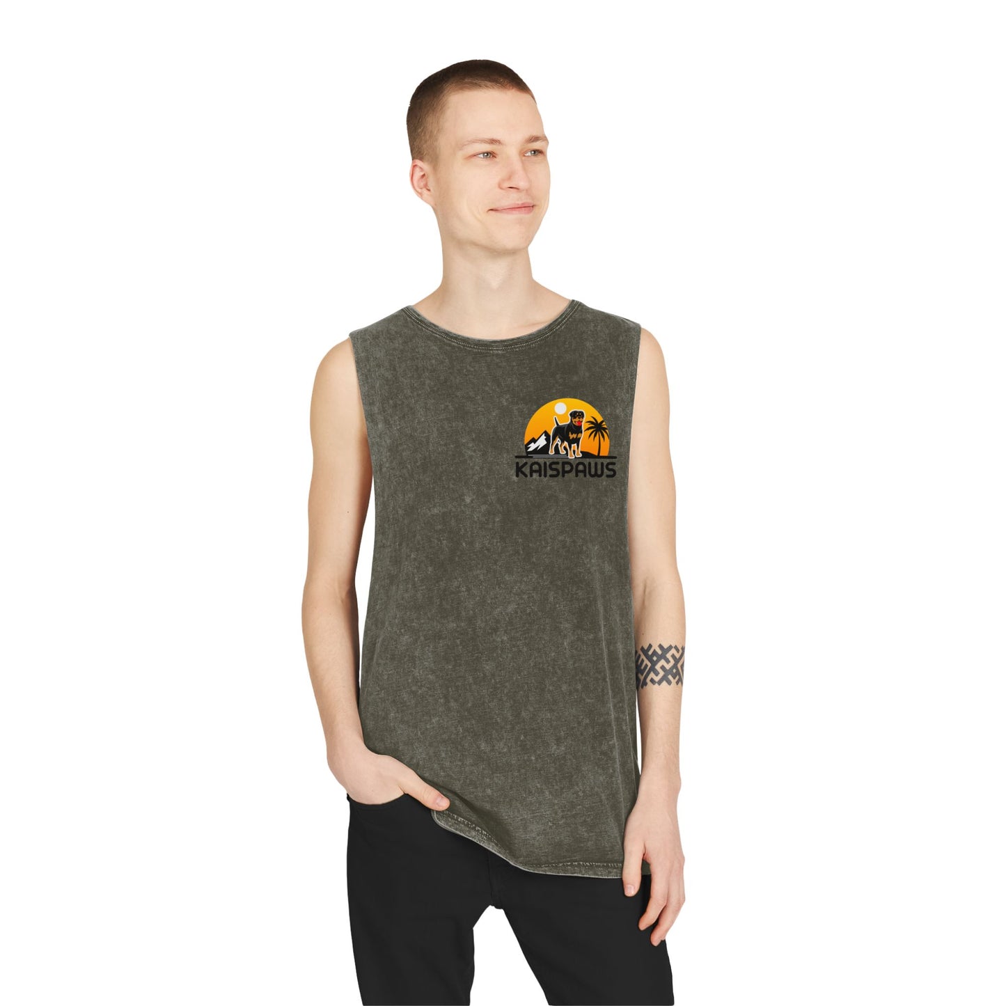 Men's & Ladies Stonewash Tank Top – 'KAISPAWS & RV' logo
