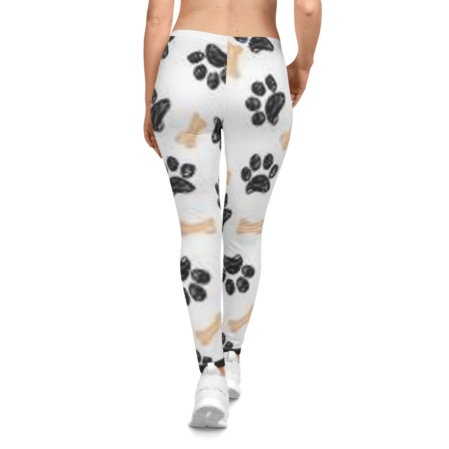 Cute Pet Paw Print Leggings for Women, Stylish Animal Lover Activewear, Comfy Workout Pants, Gift for Dog Moms, Fun Travel Leggings