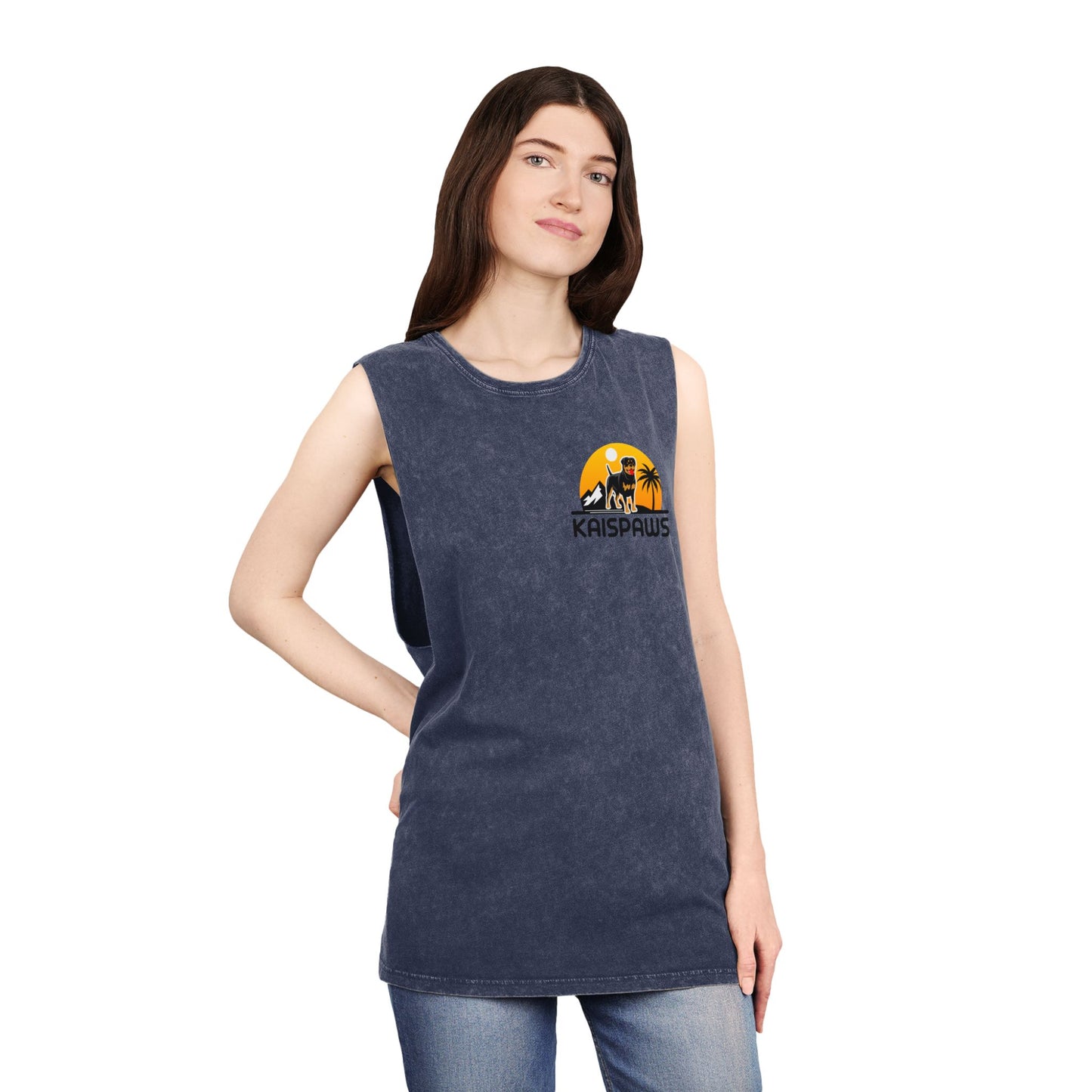 Men's & Ladies Stonewash Tank Top – 'KAISPAWS & RV' logo