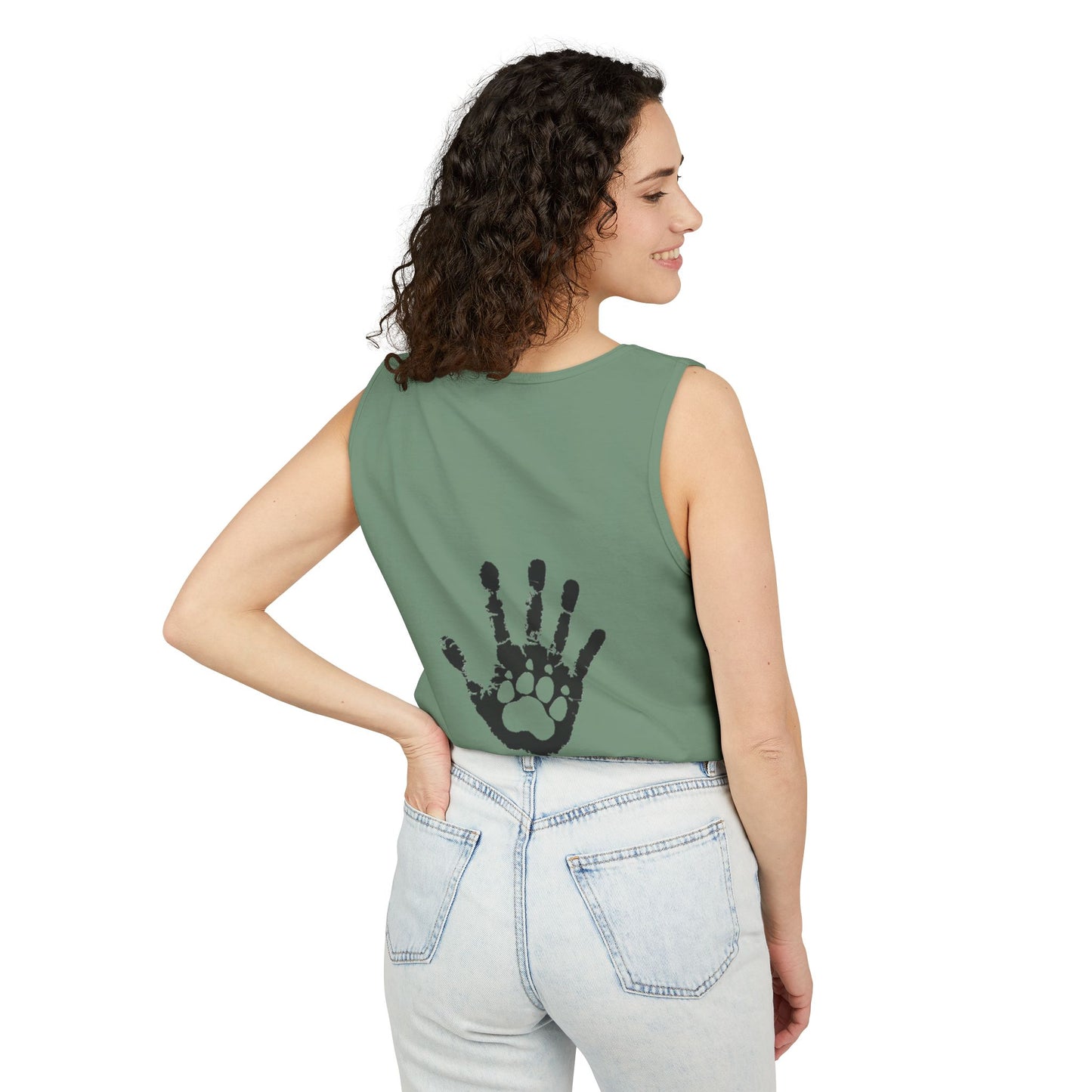 Ladies Tank Top - 'KaisPaws & Hand / Paw'