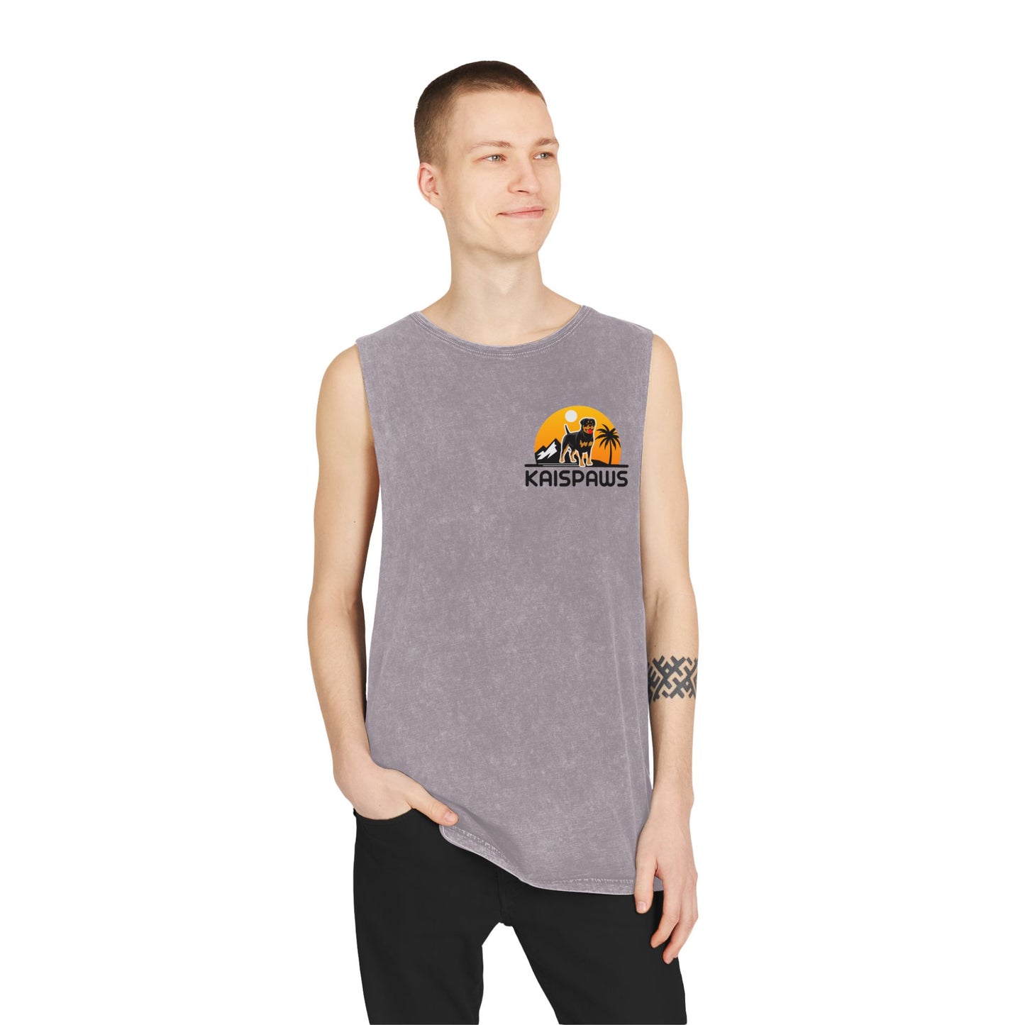 Men's & Ladies Stonewash Tank Top – 'KAISPAWS & RV' logo