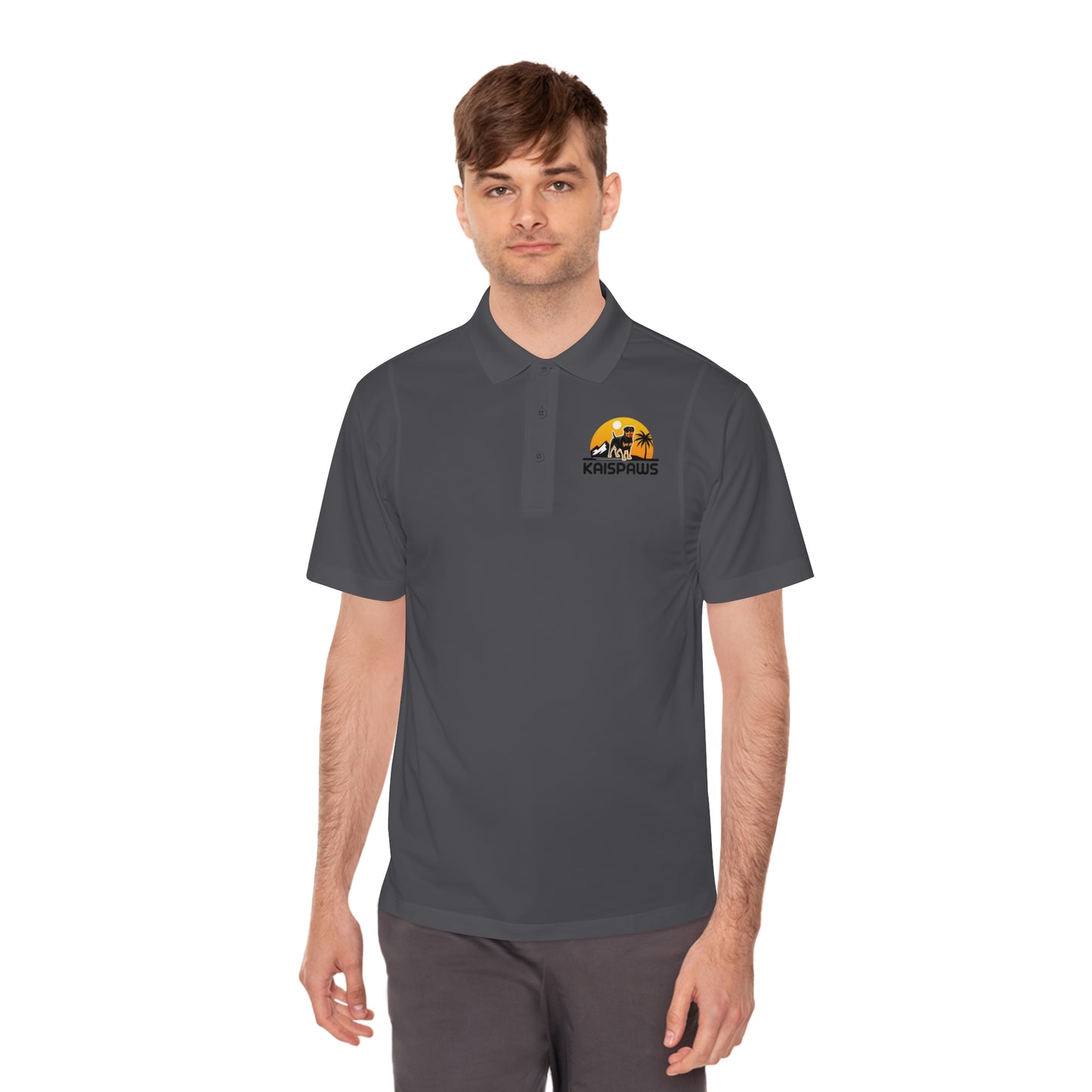 Men's Sport Polo Shirt - 'KaisPaws' Casual Activewear for Dog Lovers