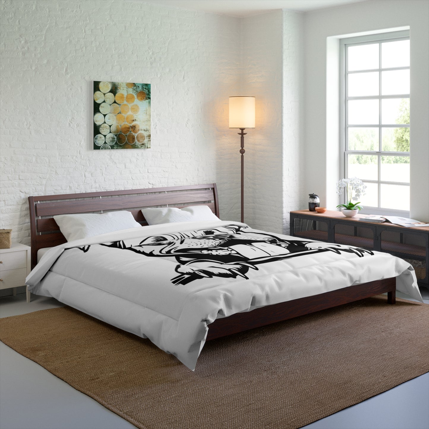 Pit Bull Lover Comforter - Playful Pitbull Design for Pet Enthusiasts