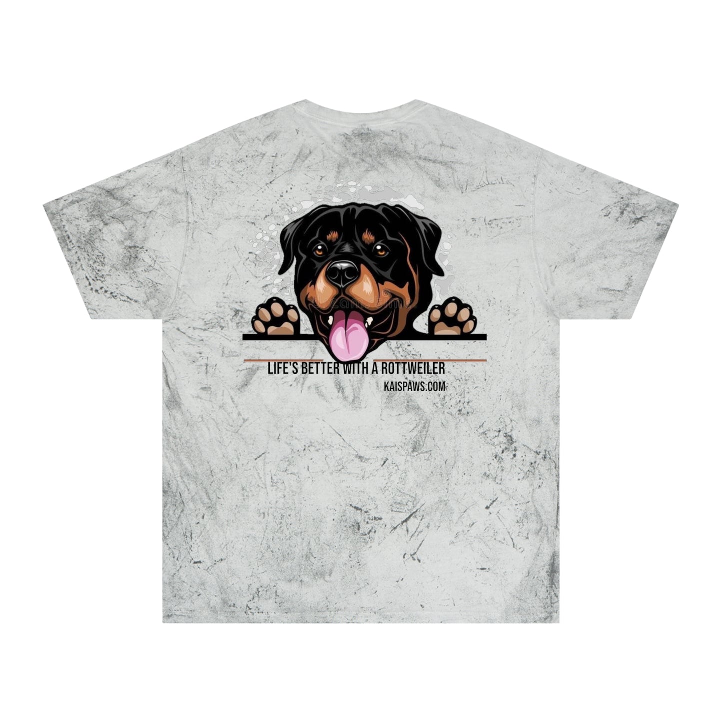 'Life's better with a Rottweiler' Ladies or Mens Color Blast T-Shirt