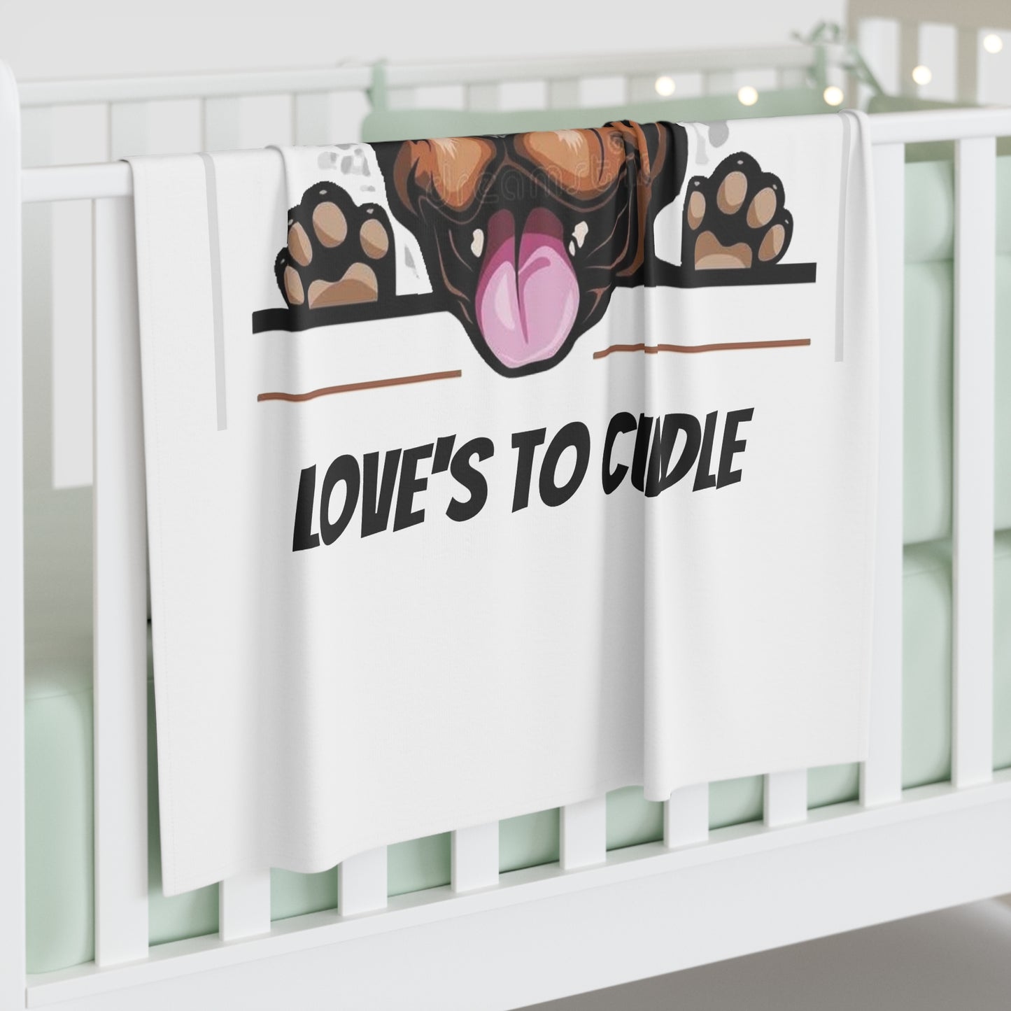 Small Blanket 'Rotties Love to Cuddle' - Perfect for Dog Lovers