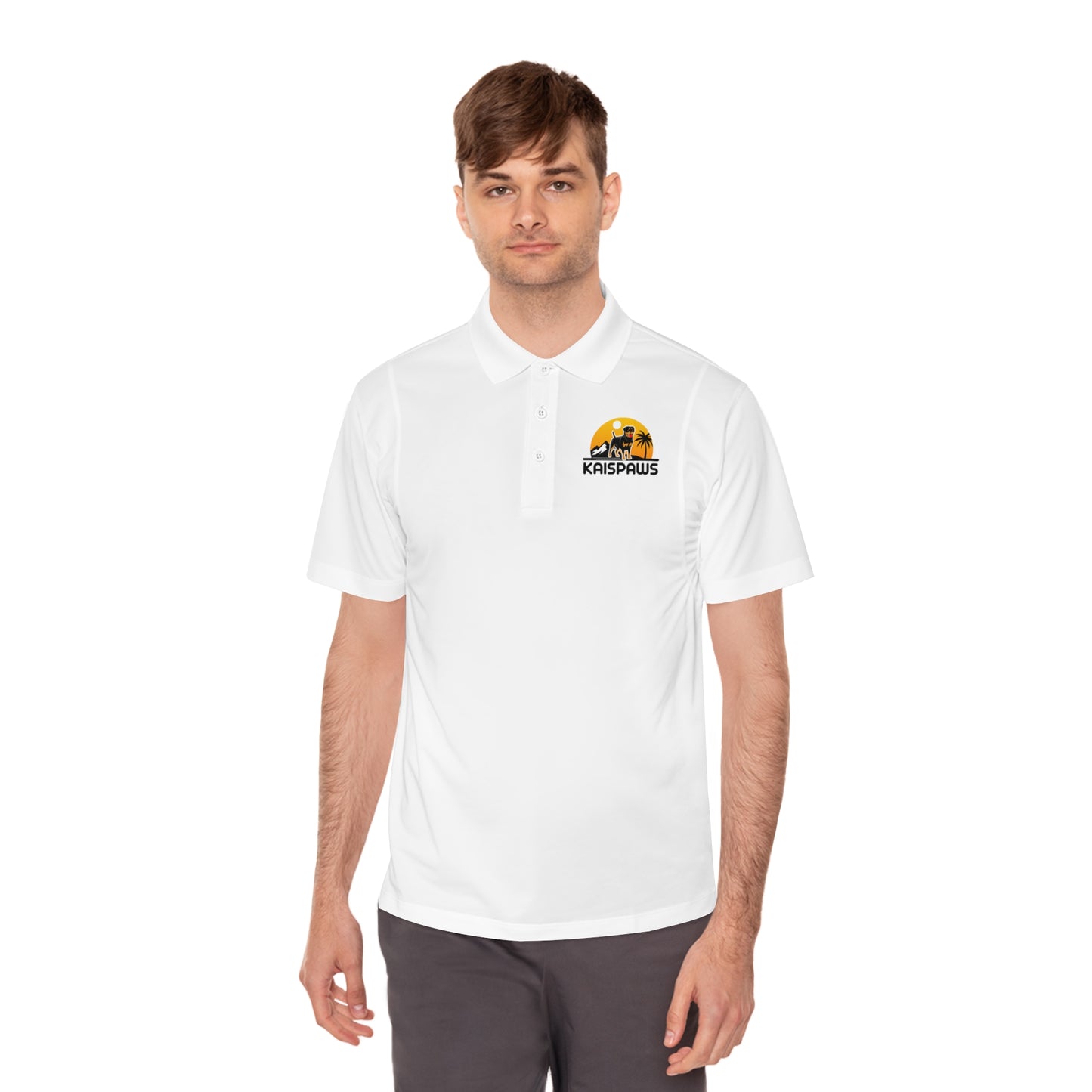 Men's Sport Polo Shirt - 'KaisPaws' Casual Activewear for Dog Lovers