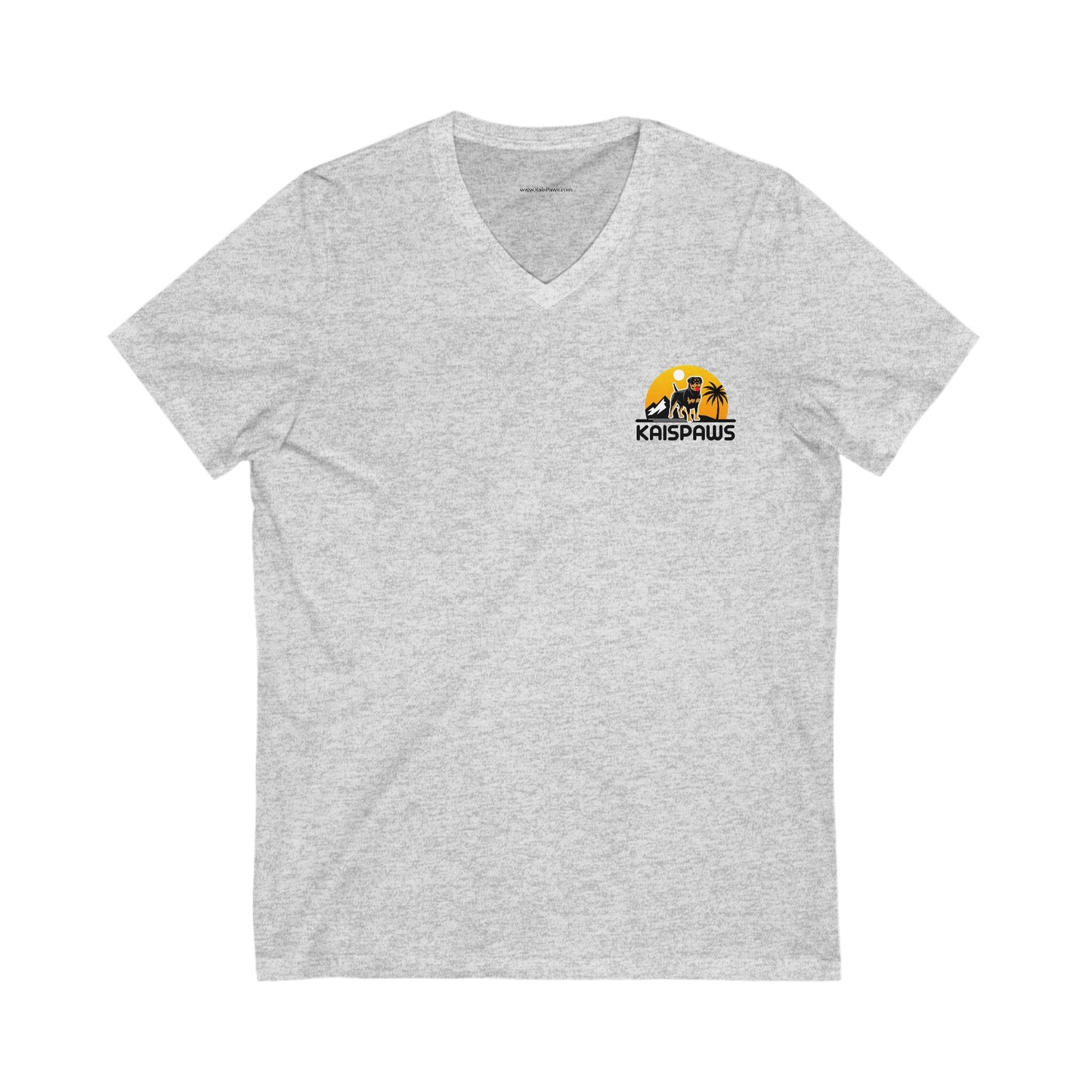 Ladies V-Neck Tee - 'My Shadow has 4 Paws' Pet Lover Shirt