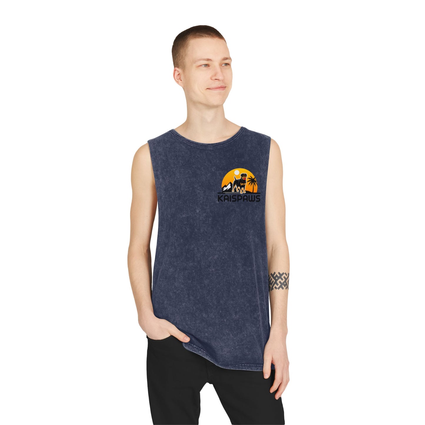 Men's & Ladies Stonewash Tank Top – 'KAISPAWS & RV' logo
