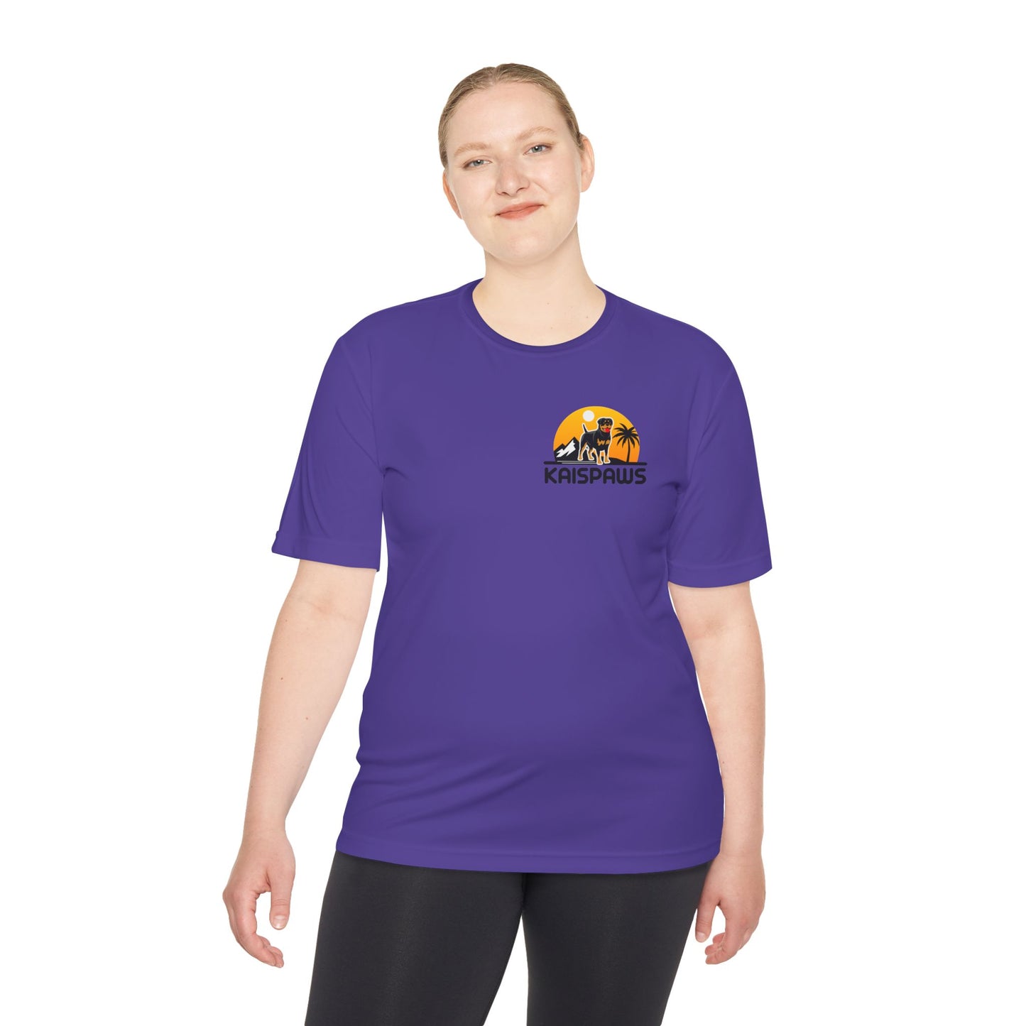 Caution Rottweiler May Lick You to Death Unisex Moisture Wicking Tee