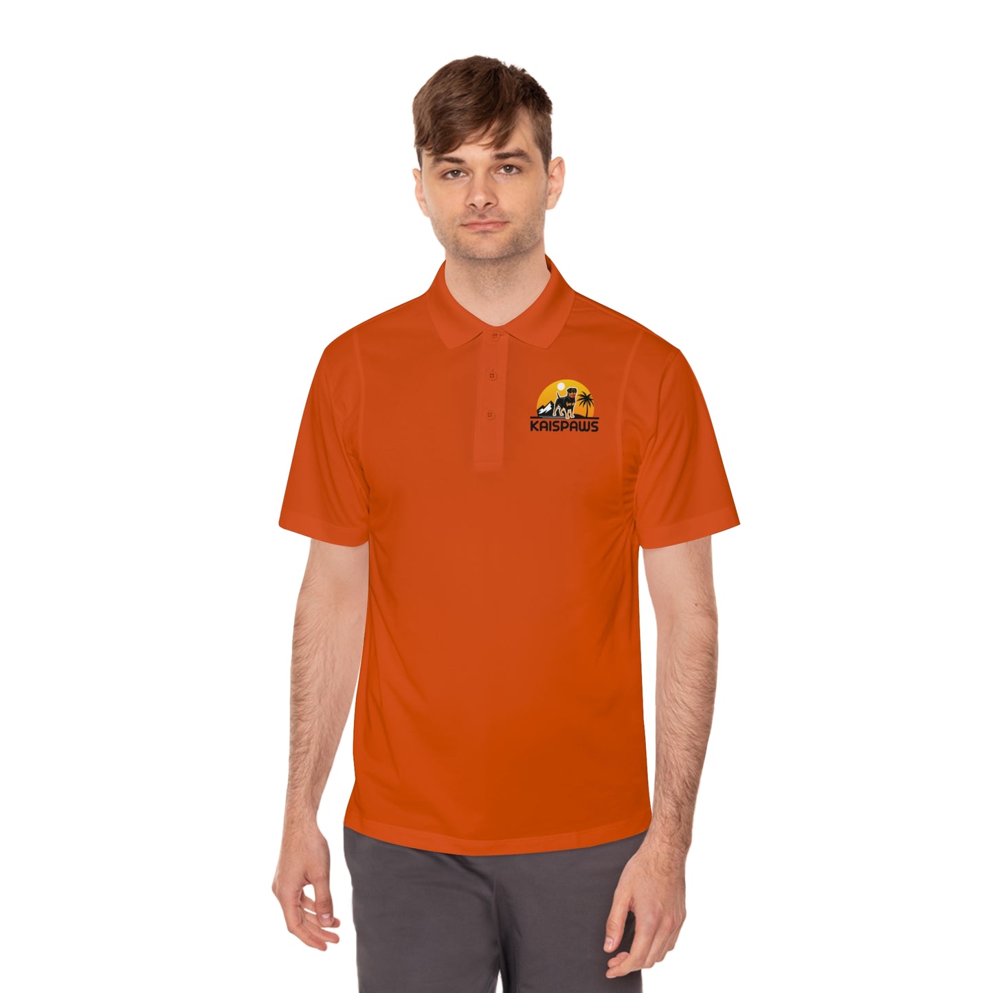 Men's Sport Polo Shirt - 'KaisPaws' Casual Activewear for Dog Lovers