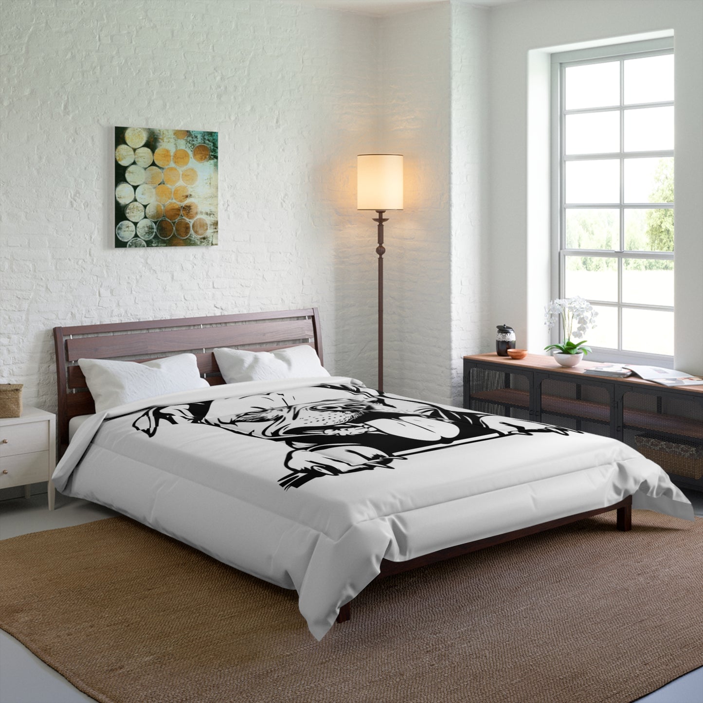 Pit Bull Lover Comforter - Playful Pitbull Design for Pet Enthusiasts