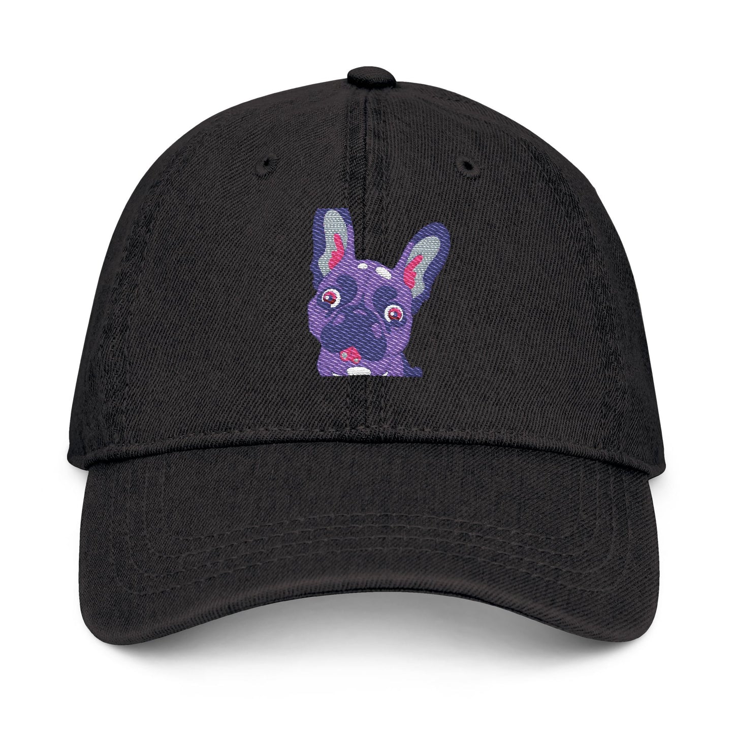 Embroidery French Bulldog Denim Hat - Stylish Cap for Dog Lovers