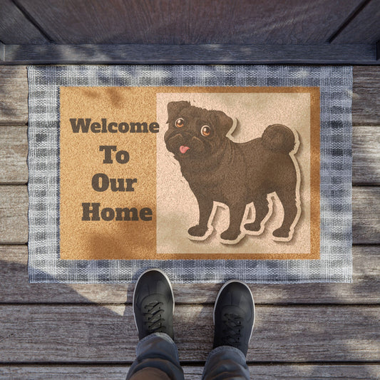 Cute Pug Welcome Doormat – Cozy Home Entryway Decor