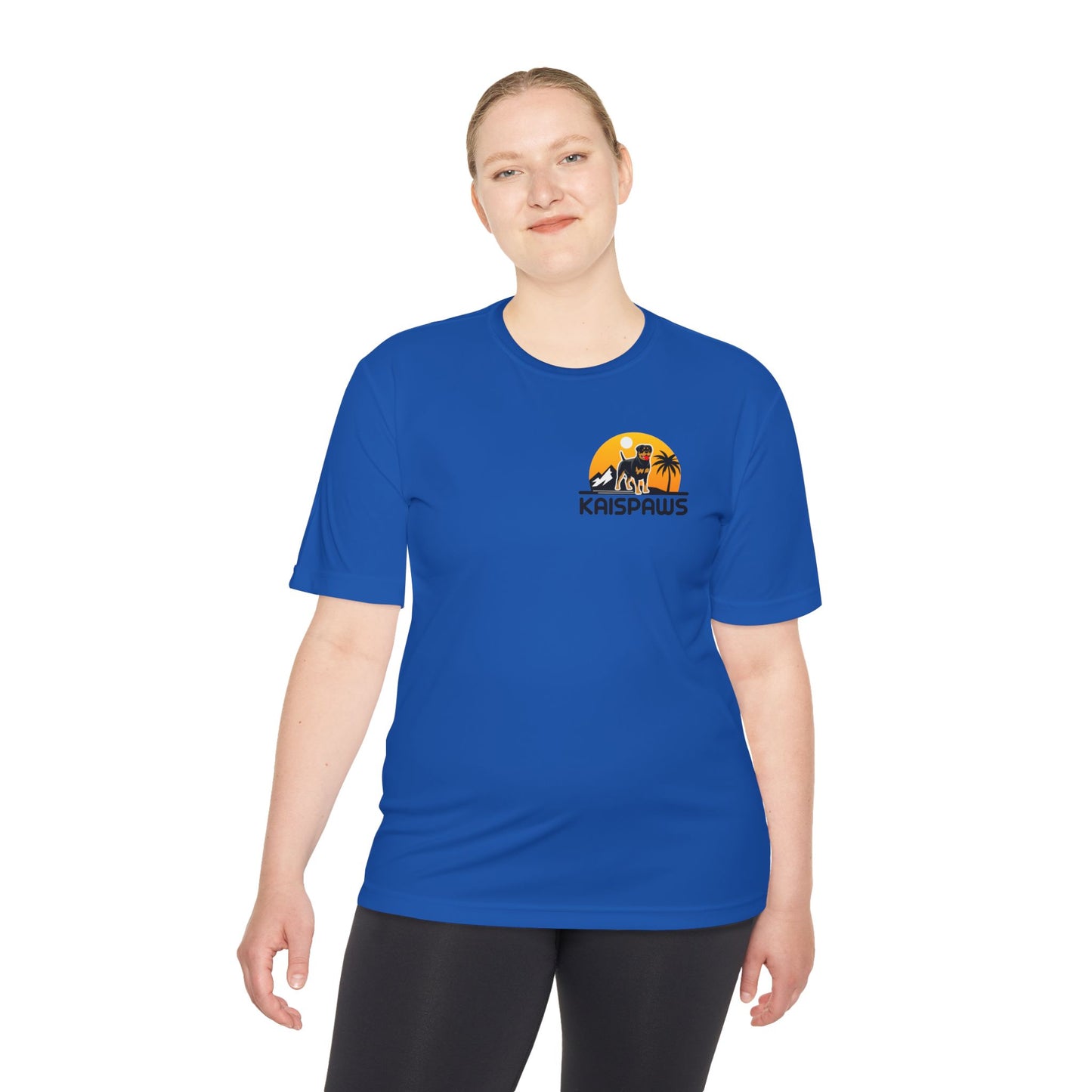 Caution Rottweiler May Lick You to Death Unisex Moisture Wicking Tee