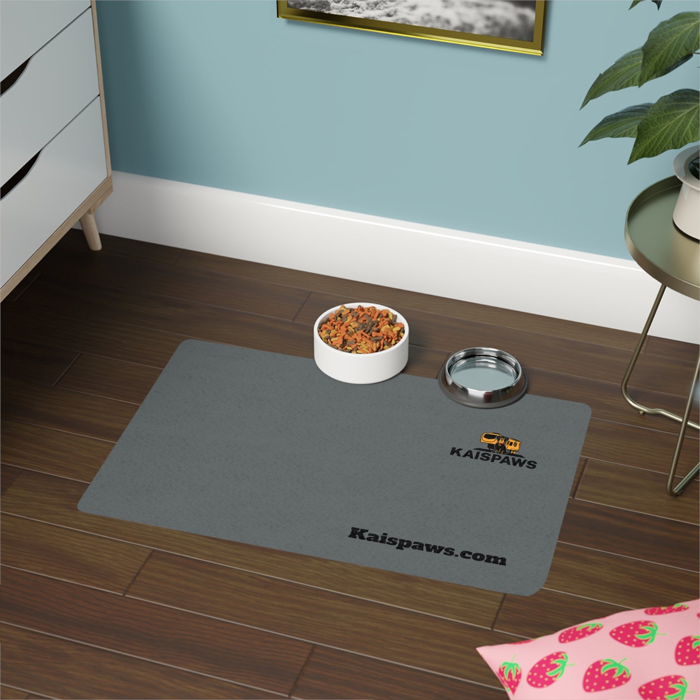 Stylish Pet Food Mat 12x18 - 'KaisPaws' Collection