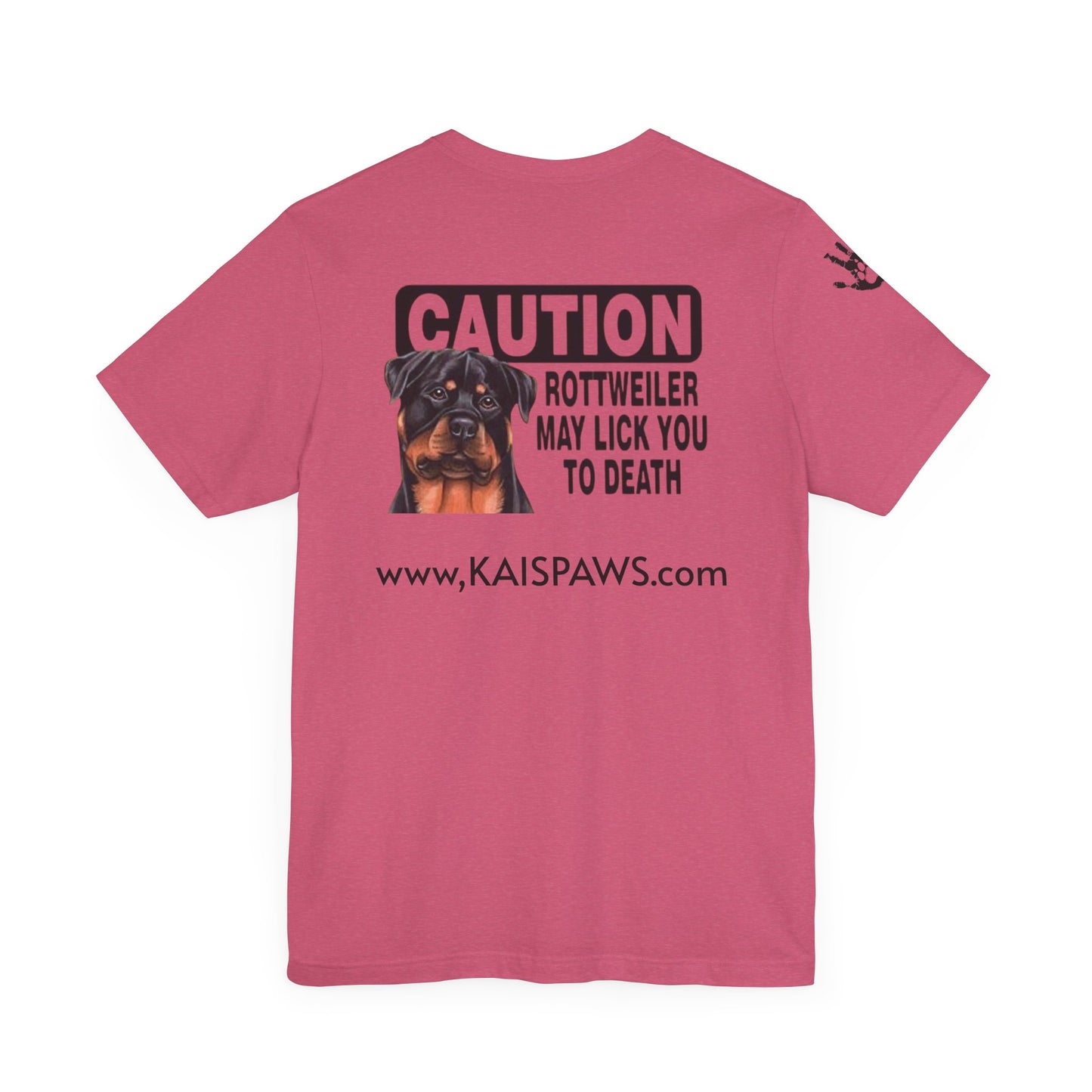 Caution Rottweiler Graphic Tee - Funny Pet Lovers Shirt, Gift for Dog Owners, Unisex Tee, Animal Lover Apparel, Birthday Present
