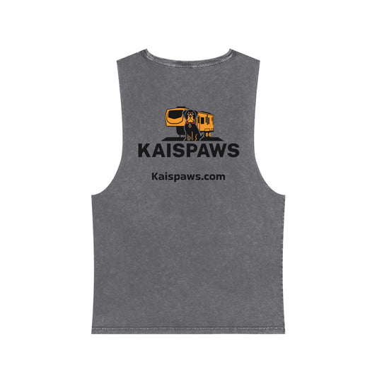 Men's & Ladies Stonewash Tank Top – 'KAISPAWS & RV' logo