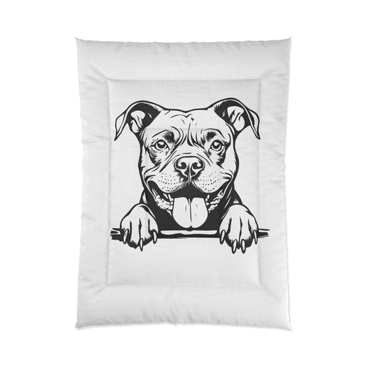 Pit Bull Lover Comforter - Playful Pitbull Design for Pet Enthusiasts