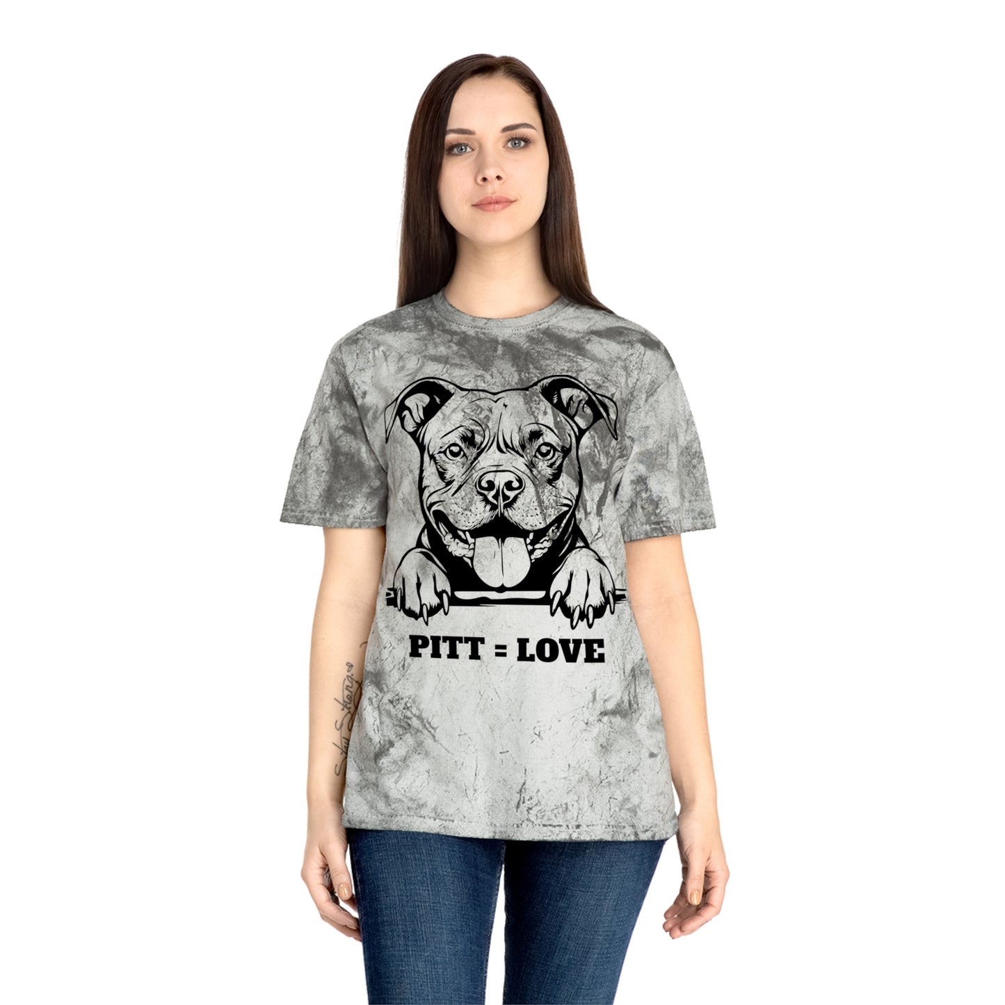 Pitt Love Women's Color Blast T-Shirt - Dog Lover Apparel