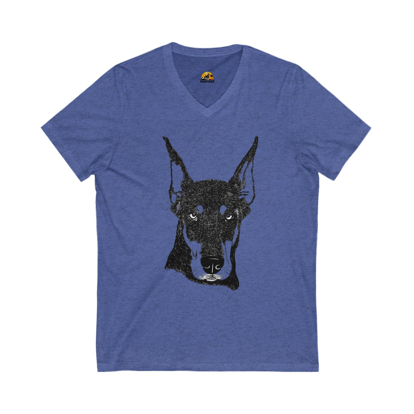 Doberman  Lover's V-Neck Tee, Pet Owner Gift, Funny Dog Shirt, Men's Animal Tee, Casual Wear, Pet Lover Apparel
