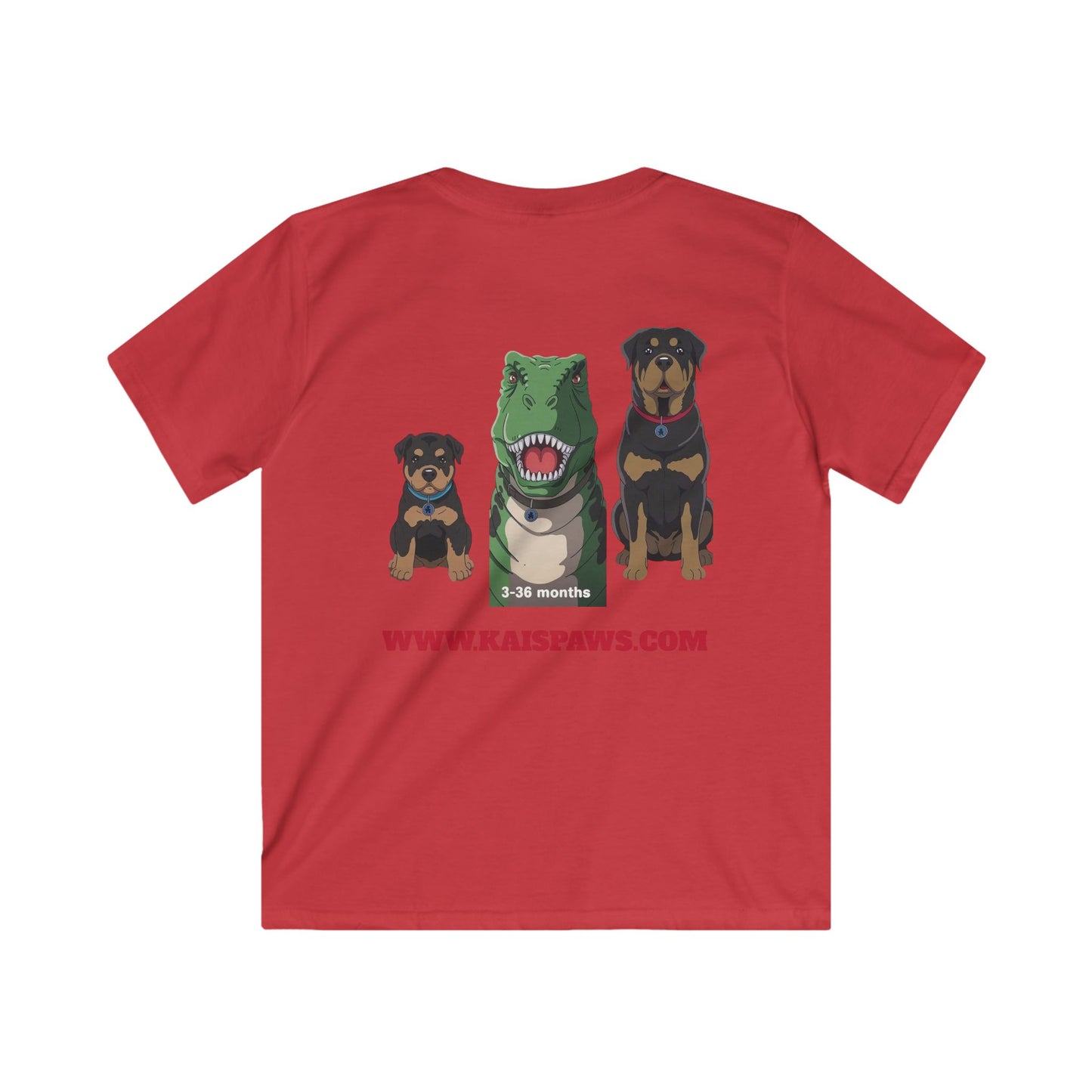 Kids Dinosaur & Dog Tee, Cute Kids T-Shirt, Pet Lovers Gift, Funny Kids Apparel, Birthday Gift for Boys and Girls